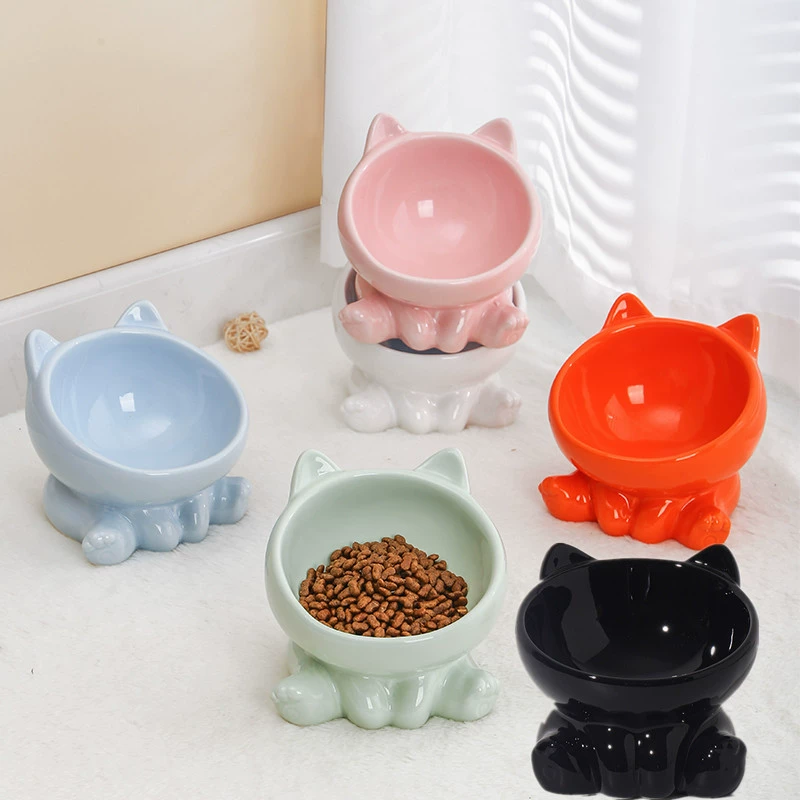 Royal Canin Food Medium - Ceramic Cat Dog Bowl High Feet