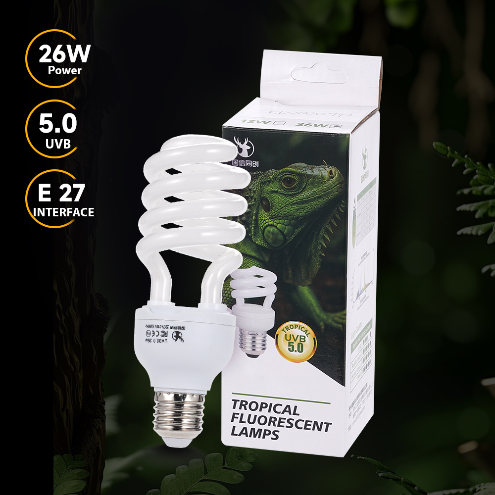 Reptile UVB Light Bulb26W5.0E2 - Calcium Powder Reptile ulasan dan harga