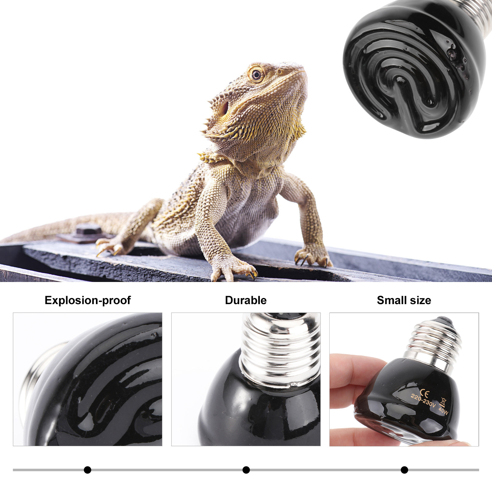 1Pcs 40W E27 Heat Lamp Reptile - Ceramic Heat Emitter ulasan dan harga